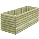 vidaXL Donica ogrodowa na kwiaty, drewno sosnowe 19 mm, 150x56x48 cm