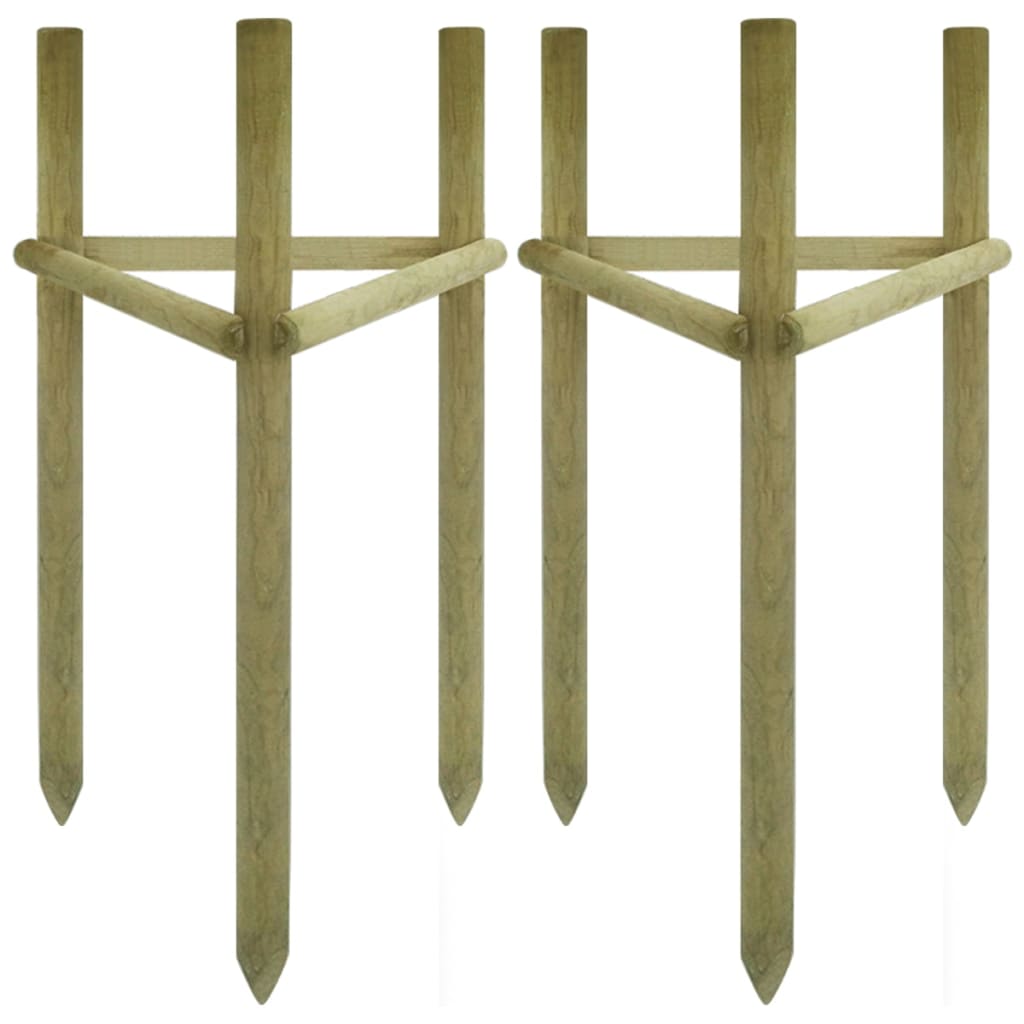 

vidaXL Boompalen 2 st 50x45x150 cm geïmpregneerd grenenhout