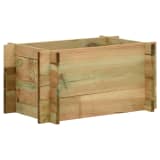 vidaXL Vaso/floreira de jardim 40 cm madeira de pinho impregnada