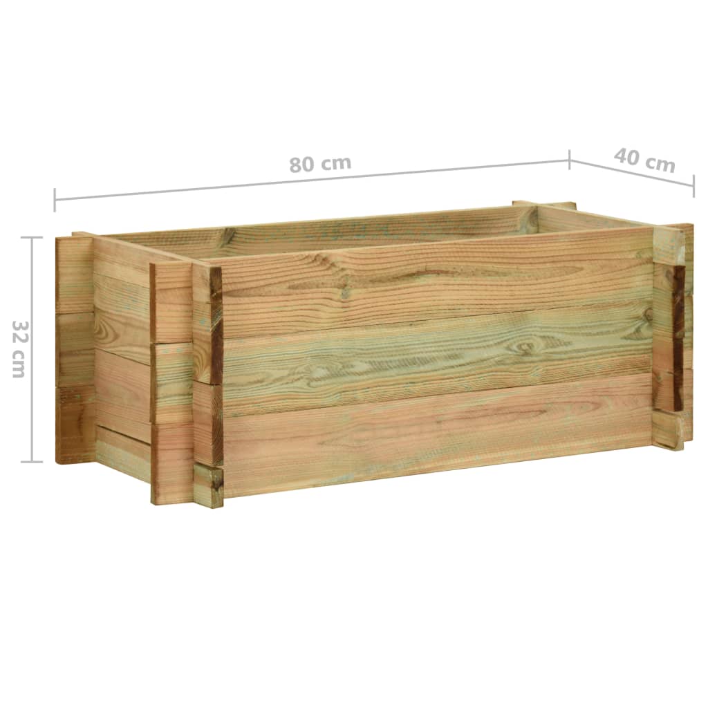 Jardinière Surélevée Pour Légumes Bois De Pin Imprégné 80 Cm VidaXL 16 width=274