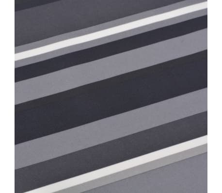 vidaXL Balkónová markíza, oxfordská látka 75x600 cm, pruhy, sivá