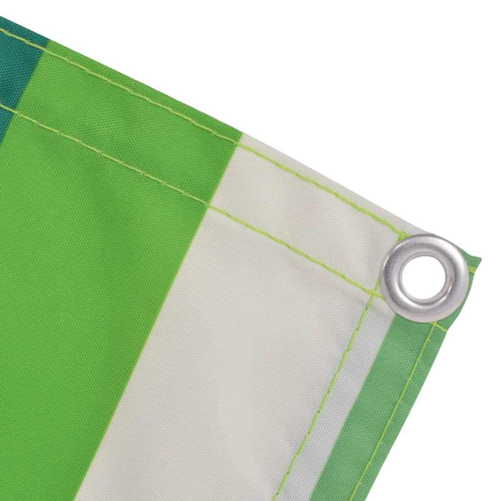 vidaXL Balkonsko platno oksford blago 75x600 cm črtasto zelene barve