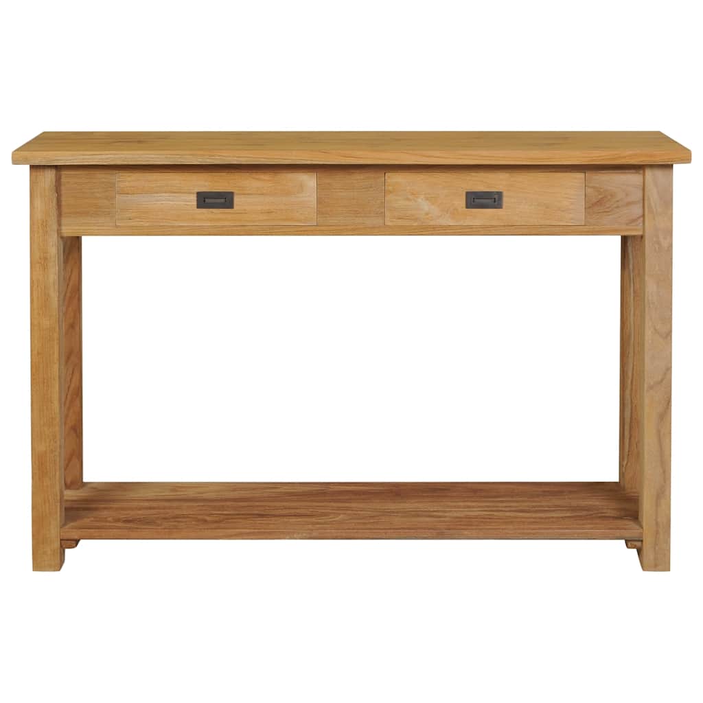 vidaXL Wandtafel 120x30x80 cm massief teakhout afbeelding
