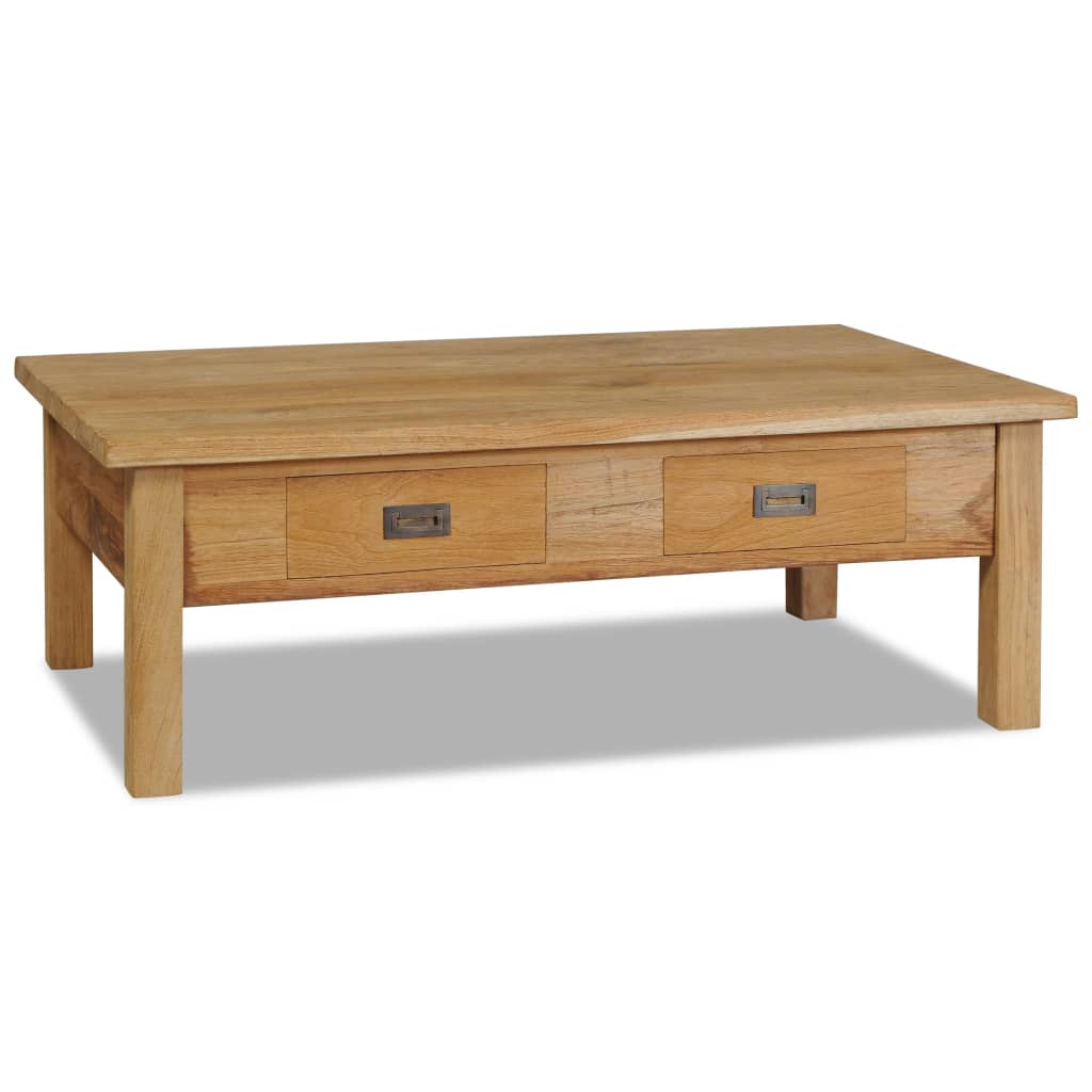 vidaXL Couchtisch Massivholz Teak 100x60x35 cm