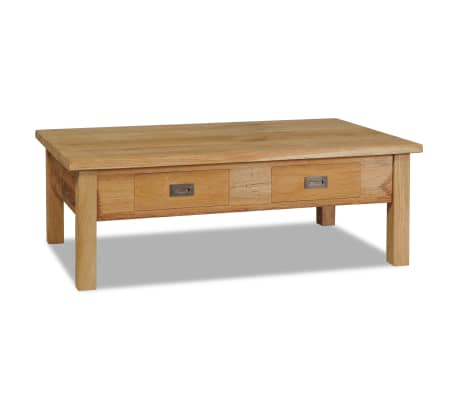 vidaXL Legno Massello di Teak Tavolino da Caffè Rustico vidaXL Tavolino da Salotto in Legno Massiccio di Teak, 100 x