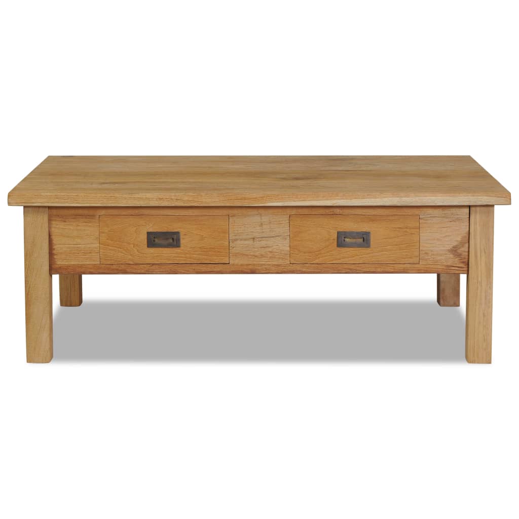 vidaXL Salontafel massief teakhout 100x60x35 cm afbeelding