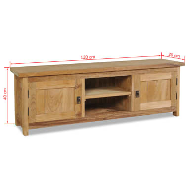 Vidaxl Tv Schrank Massivholz Teak 120 30 40 Cm Im Vidaxl Trendshop