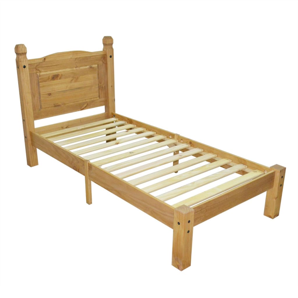 

vidaXL Bed met traagschuim matras grenenhout Corona-stijl 90x200 cm