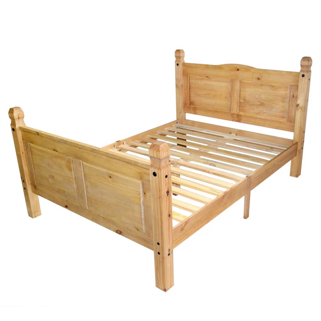 

vidaXL Bed met traagschuim matras grenenhout Corona-stijl 160x200 cm