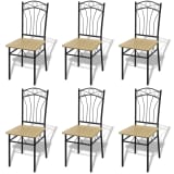 vidaXL Dining Chairs 6 pcs Light Brown