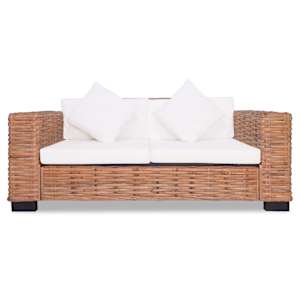 vidaXL 2-Sitzer-Sofa Nat&uuml;rliches Rattan