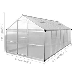 Skleník zpevněný hliník 10,53 m² - obrázek 11