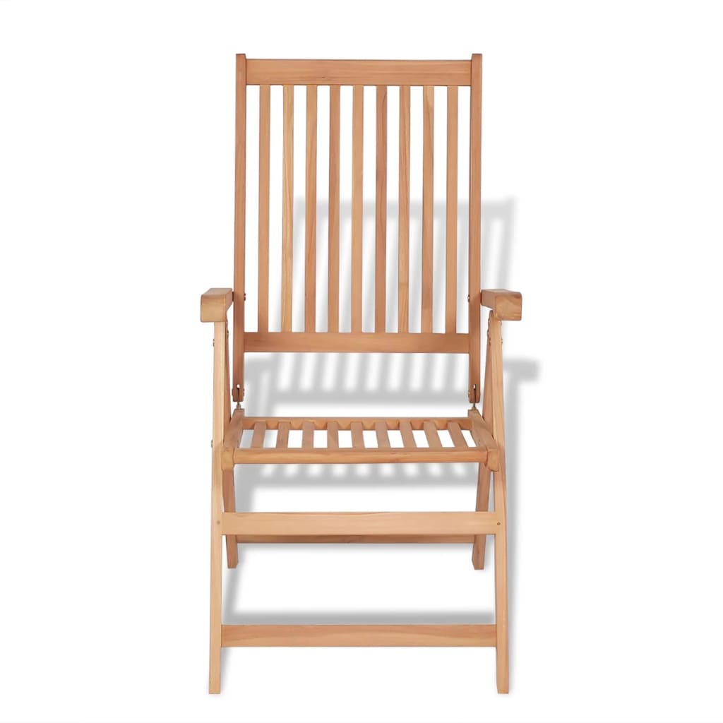 vidaXL Reclining Garden Chair Solid Teak Wood