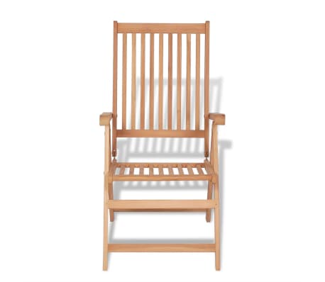 vidaXL Reclining Patio Chair Solid Teak Wood