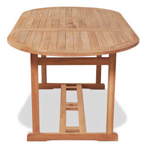 Zahradní stůl 180 x 90 x 75 cm masivní teakové dřevo - obrázek 3