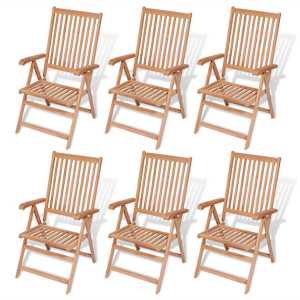 7dílný zahradní jídelní set skládací židle masivní teak - obrázek 7