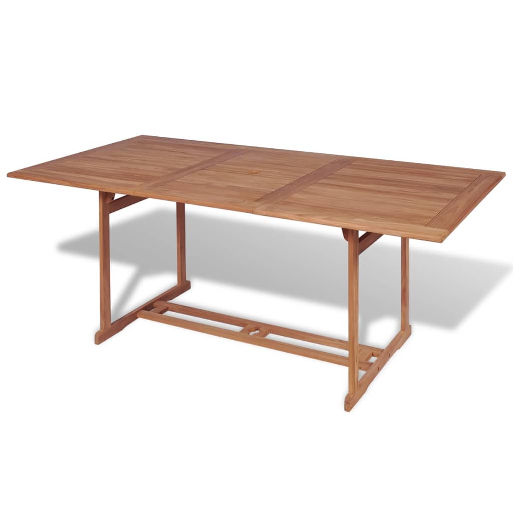 Image of vidaXL Garden Table 180x90x75 cm Solid Teak Wood