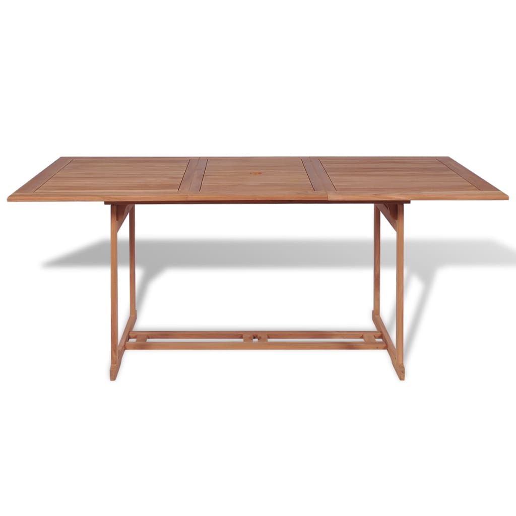 vidaXL tömör tíkfa kerti asztal 180 x 90 x 75 cm