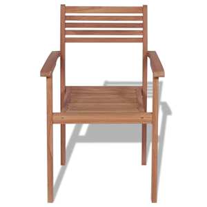 Stohovatelné zahradní židle 2 ks masivní teak - obrázek 4