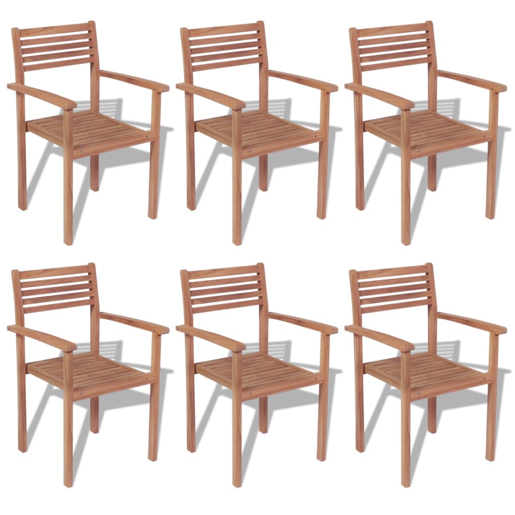 Zestaw mebli ogrodowych 1 stół + 6 krzeseł tekowe, 180x90x75cm