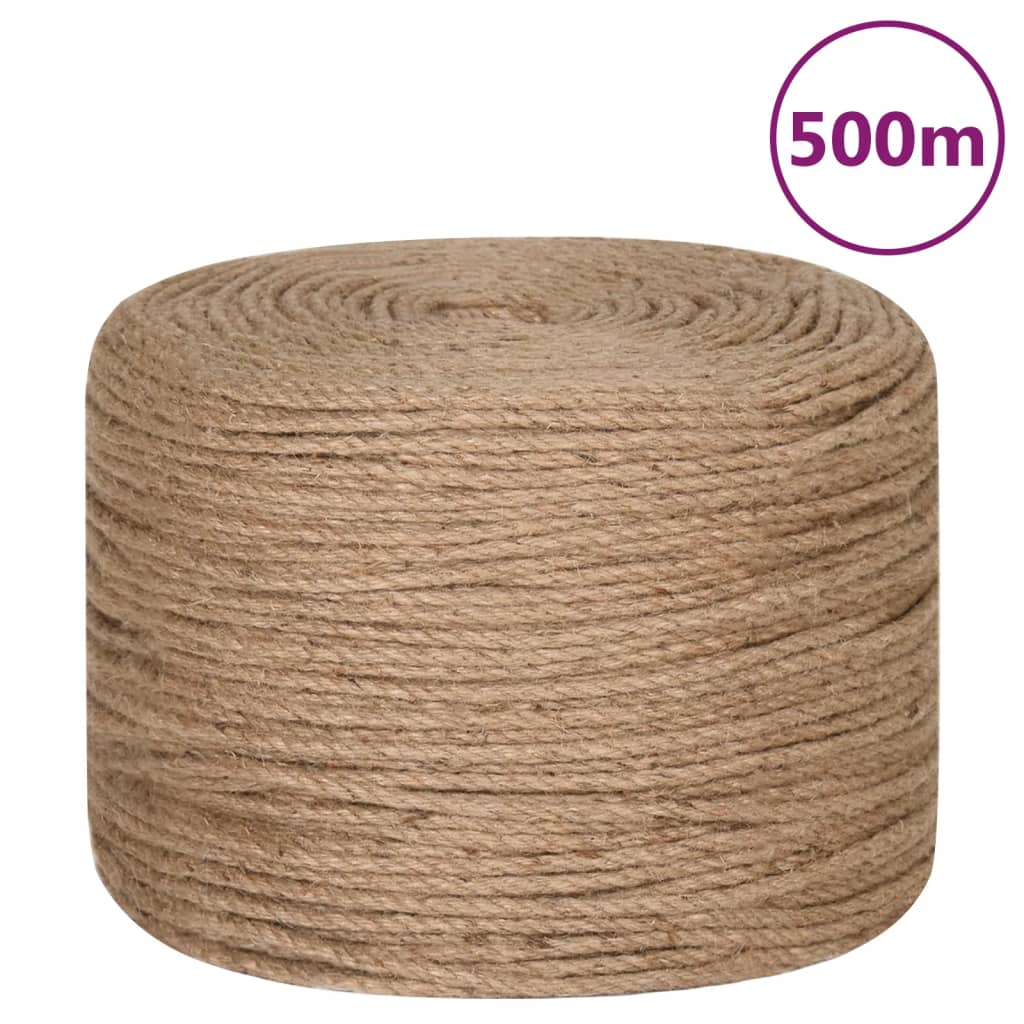 Image of vidaXL Rope 100% Jute 6 mm 500 m