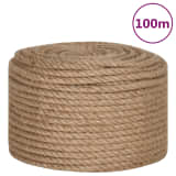 vidaXL Köysi 100% Juutti 12 mm 100 m