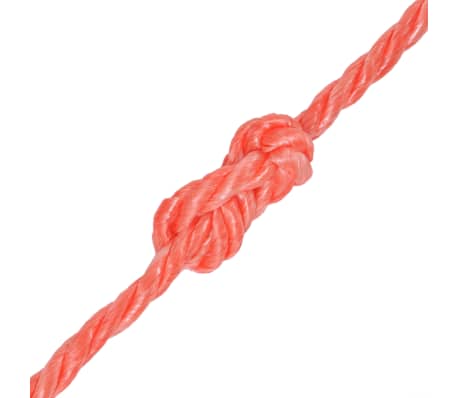 vidaXL vīta virve, 12 mm, 100 m, polipropilēns, oranža
