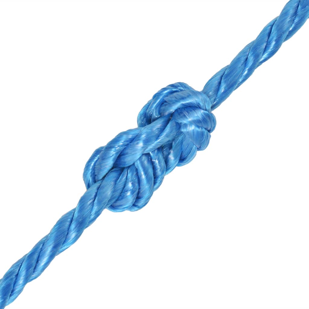 vidaXL Touw gedraaid 6 mm 200 m polypropyleen blauw