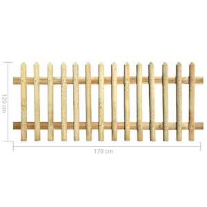 Laťkový plot impregnovaná borovice 170 x 120 cm 5/7 cm - obrázek 3