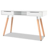 vidaXL Konsolbord MDF bokträ 120x50x75 cm vit