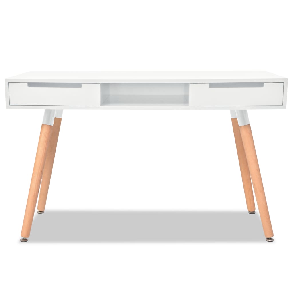 vidaXL Console Table MDF Beechwood 120x50x75 cm White