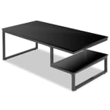 vidaXL Mesa de centro 120x60x45 cm preto brilhante