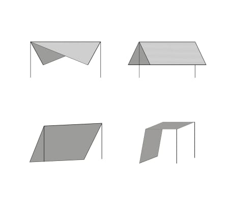 vidaXL Guarda-sol de lona com postes PEAD quadrado 3x3 m bege