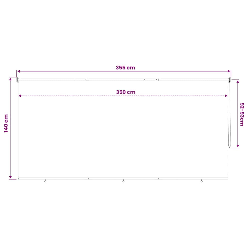 Zunanja rolo senčila 355 (Š) x 140 (V) cm bež