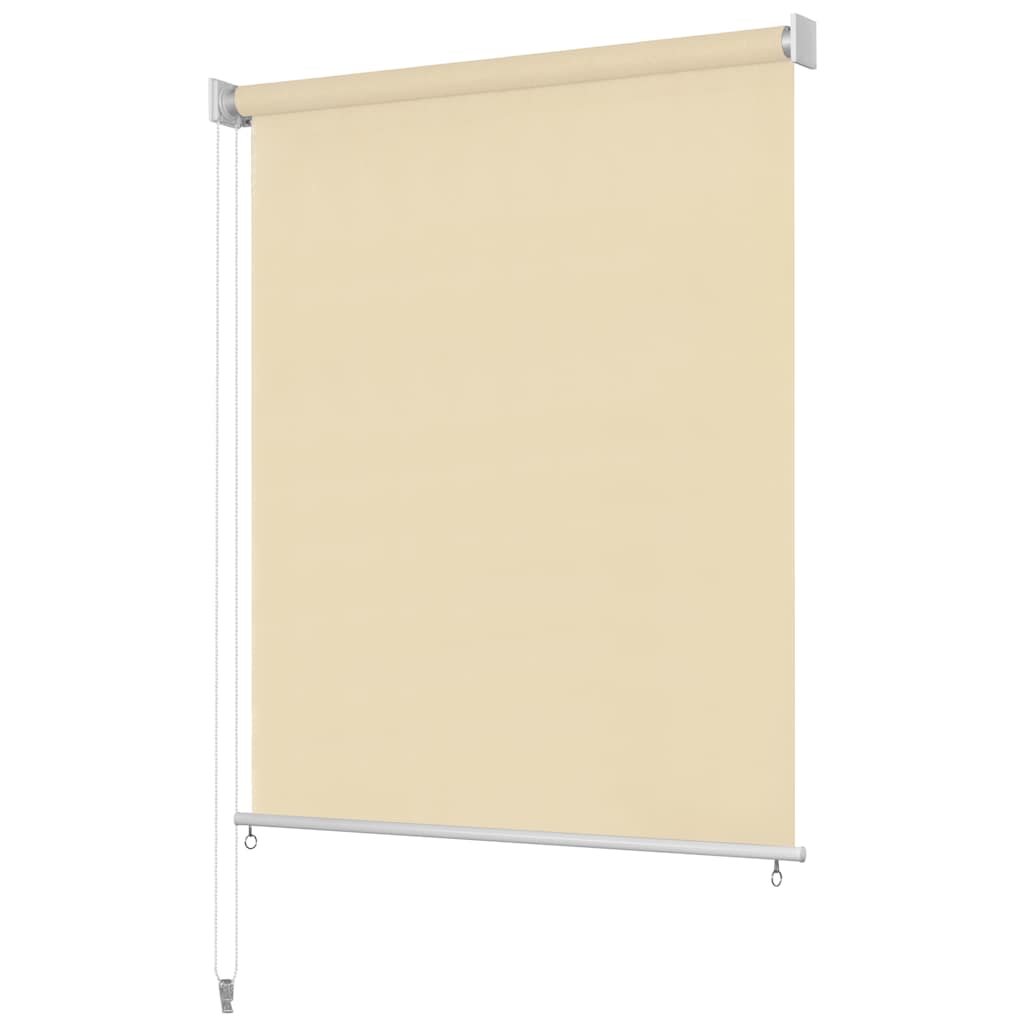 vidaXL Außenrollo 220 x 140 cm Cremeweiß