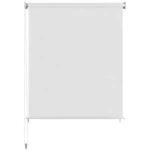 vidaXL Lauko roletas, 100x140cm, baltos spalvos