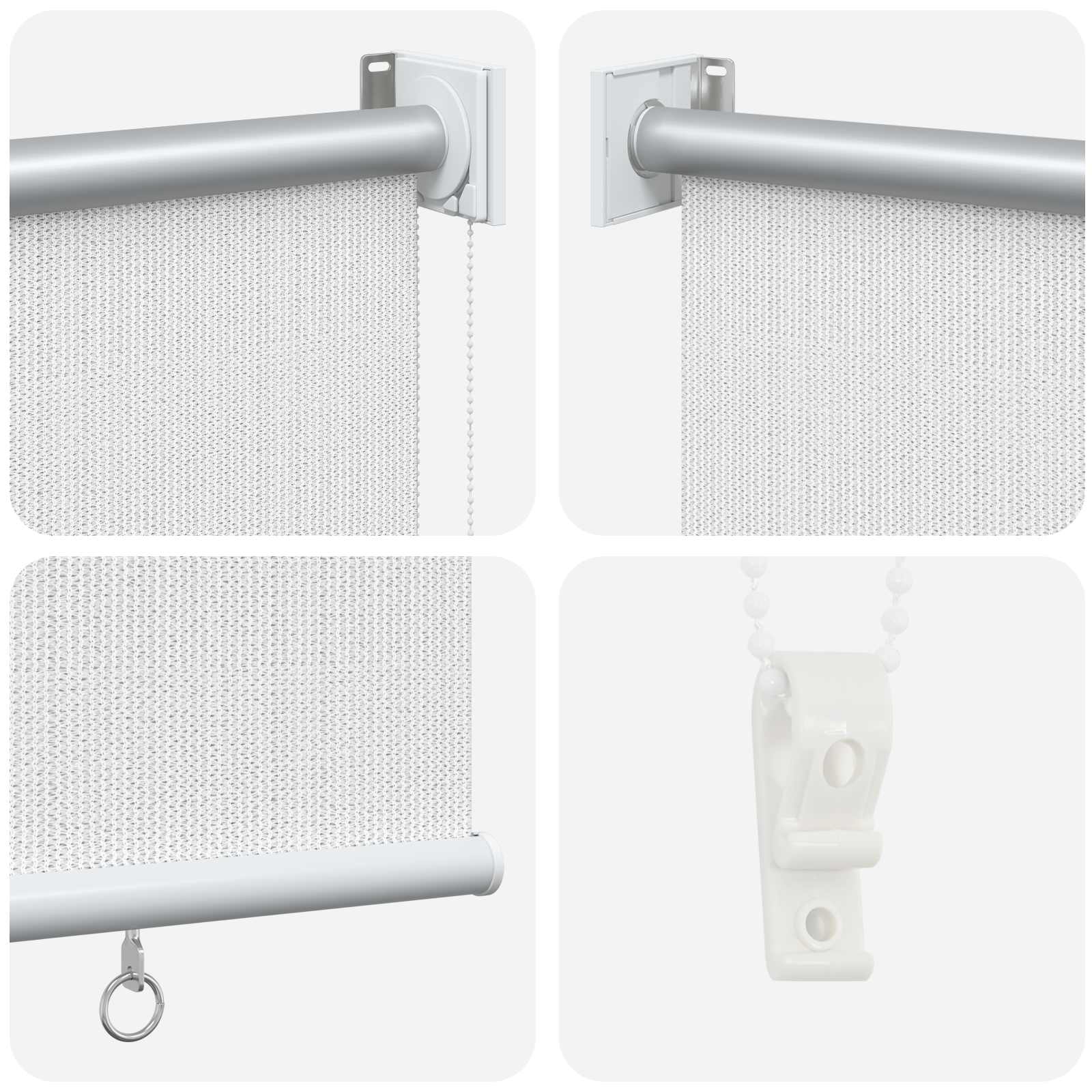 vidaXL Außenrollo 165 (B)x140 (H) cm Weiß – Bild 6