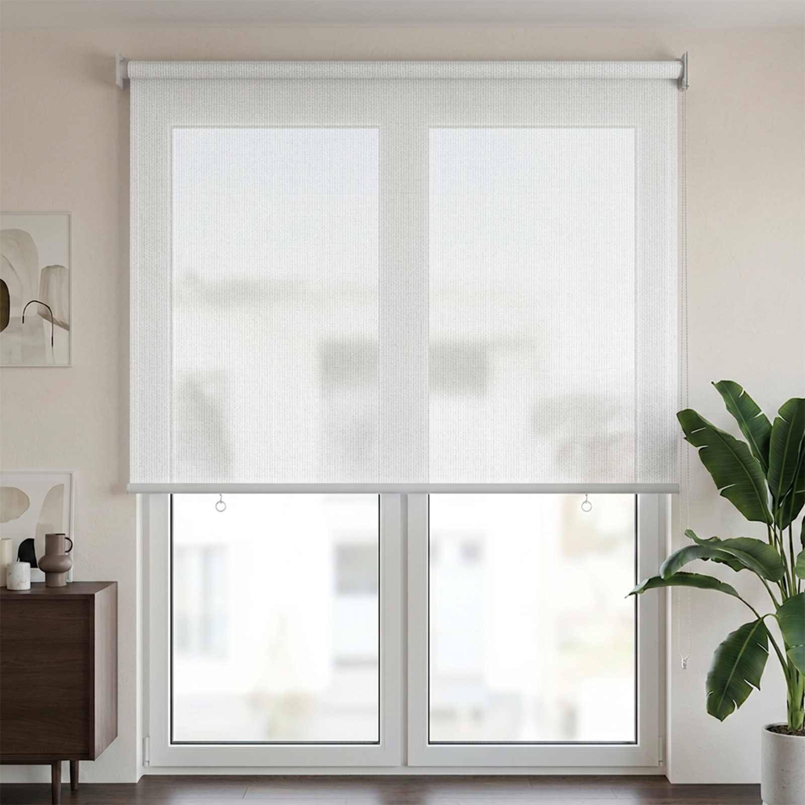vidaXL Außenrollo 100 x 230 cm Weiß
