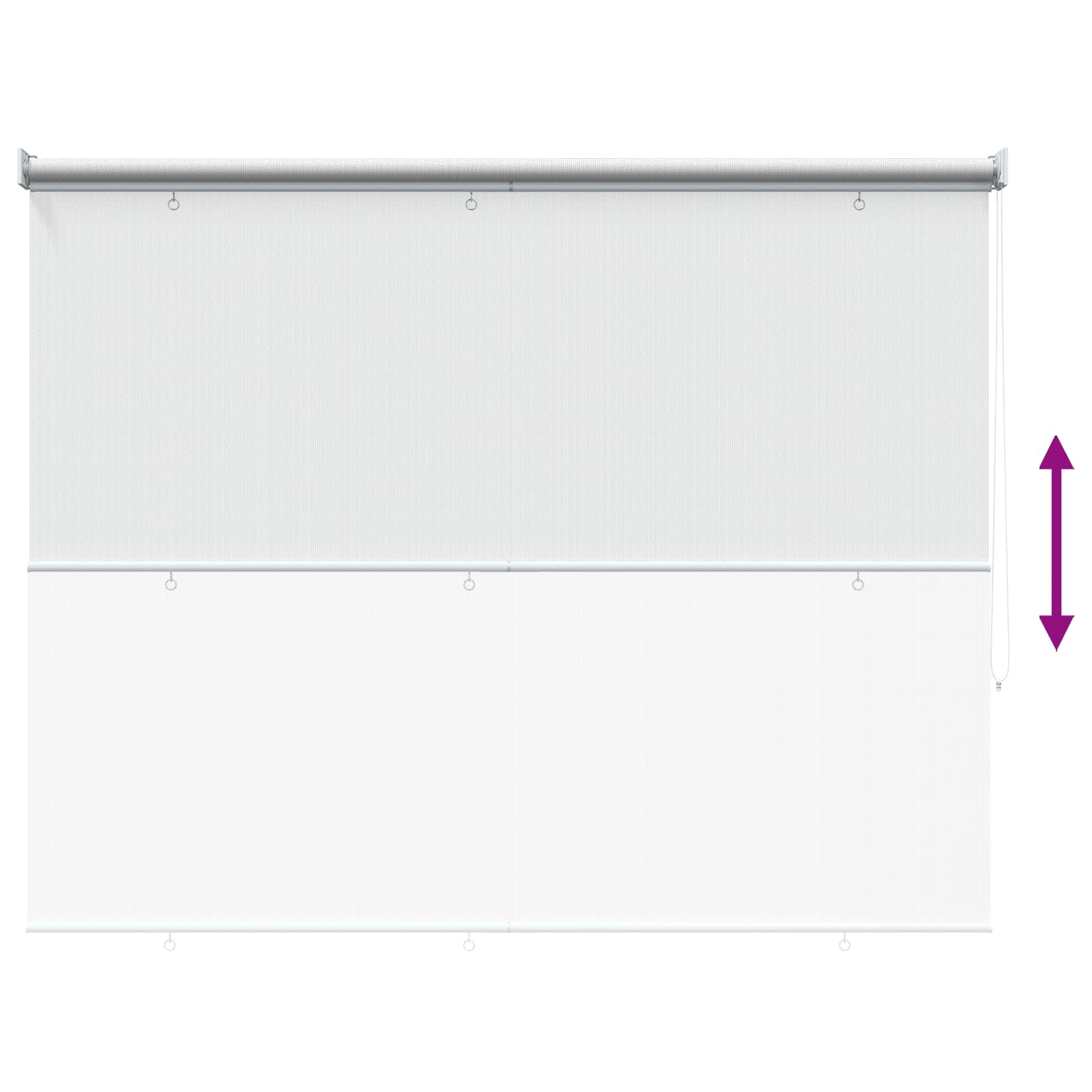 vidaXL Außenrollo 125 (B)x230 (H) cm Weiß – Bild 9