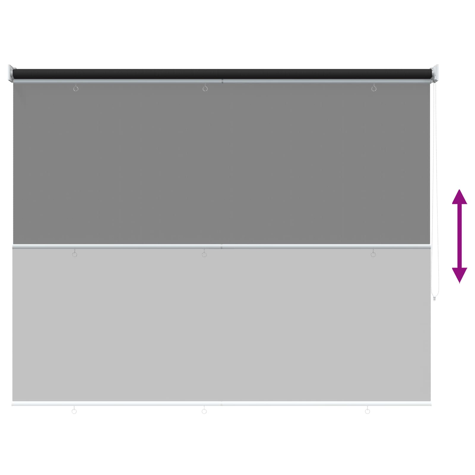 vidaXL Außenrollo 165 (B)x140 (H) cm Anthrazit – Bild 9