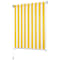 vidaXL Estore de rolo para exterior 220x140 cm riscas amarelo/branco   