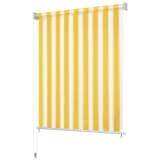 vidaXL väliruloo 400 x 140 cm, kollase- ja valgetriibuline