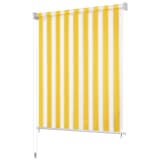 vidaXL väliruloo 100 x 230 cm, kollase- ja valgetriibuline