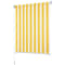 vidaXL Estore de rolo para exterior 160x230 cm riscas amarelo/branco   