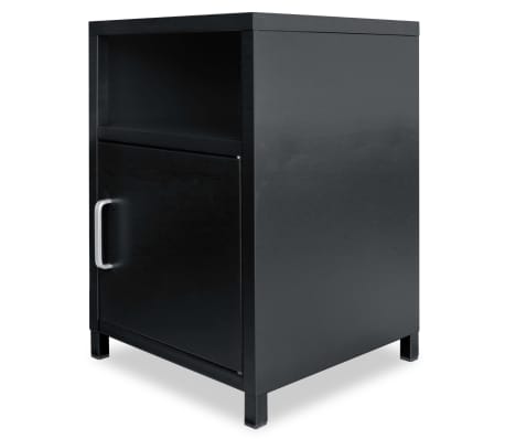 vidaXL Bedside Cabinet 35x35x51 cm Black