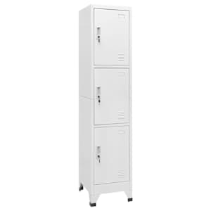 Garderobna omarica na ključ s 3 predelki 38x45x180 cm