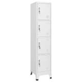 vidaXL Armadietto a 4 Comparti con Serrature 38x45x180 cm