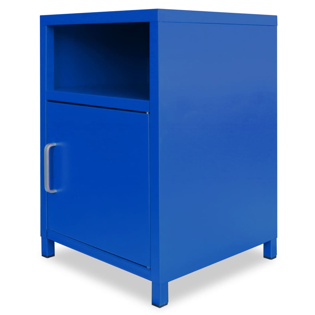 vidaXL Bedside Cabinet 35x35x51 cm Blue