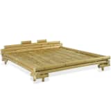 vidaXL Lit en bambou 180 x 200 cm Naturel