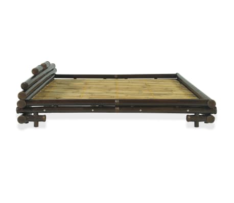 vidaXL Bed Frame Dark Brown Bamboo 160x200 cm